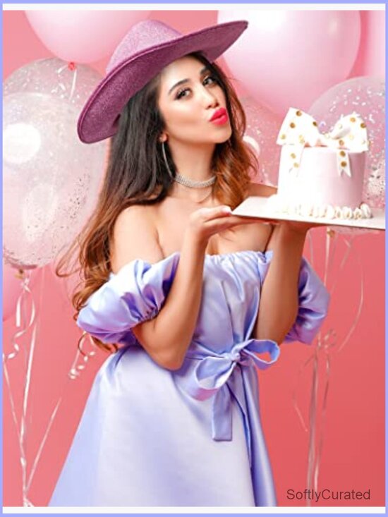 Glitter Cowgirl Hat Set with Heart Sunglasses for Party Costume main image 6